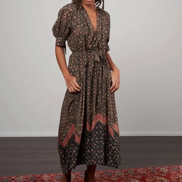 Ulla Johnson Dresses & Skirts - Ulla Johnson Brown and Pink Patterned Dress